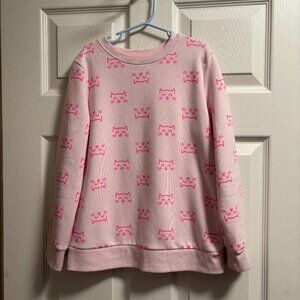 Cat Face Crewneck Sweatshirt Youth M 7/8